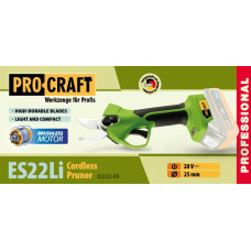Акумуляторний секатор Procraft ES22Li (без акб та зп)