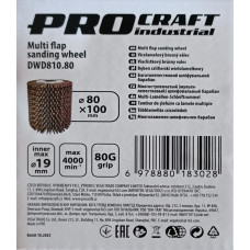 Барабан мульти-пелюстковий шліфувальний Procraft DWD810.80