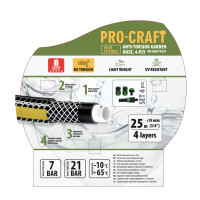 Шланг садовий Procraft PR-4KAT1925F 3/4" 25 м
