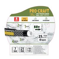 Шланг садовий Procraft PR-4KAT1925F 3/4" 25 м