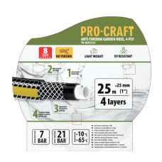 Шланг садовий Procraft PR-4KAT2525 1" 25 м