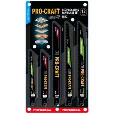 Набір пильних полотен для шабельної пилки Procraft SB12
