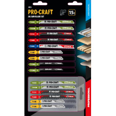 Набір пильних полотен для лобзика Procraft JB15