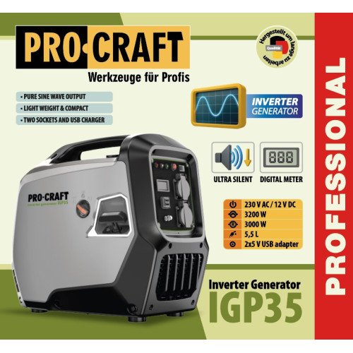 Інверторний бензиновий генератор Procraft IGP35