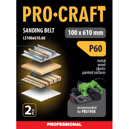 Стрічка шліфувальна Procraft LS100x610.60 (2 шт)