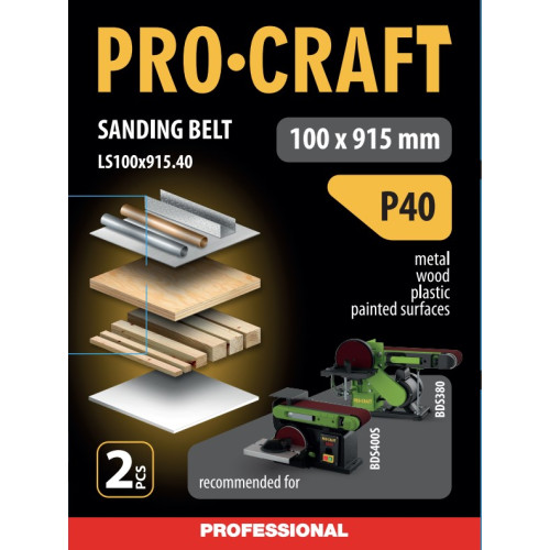Стрічка шліфувальна Procraft LS100x915.40 (2 шт)