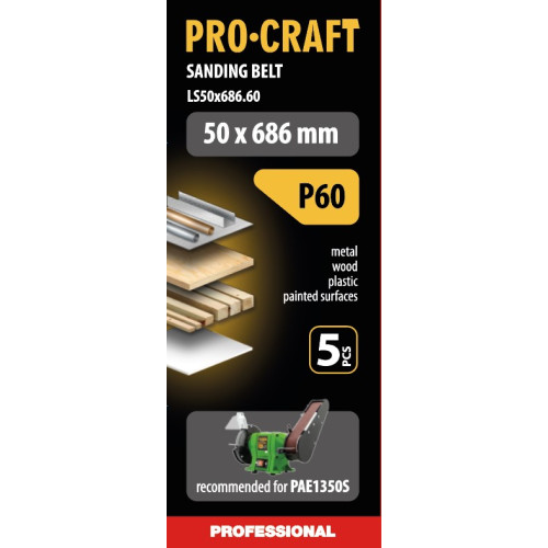 Стрічка шліфувальна Procraft LS50x686.60 (5 шт)