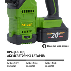 Акумуляторний перфоратор Procraft PHA30 Кейс (з 2 акб та ЗП)