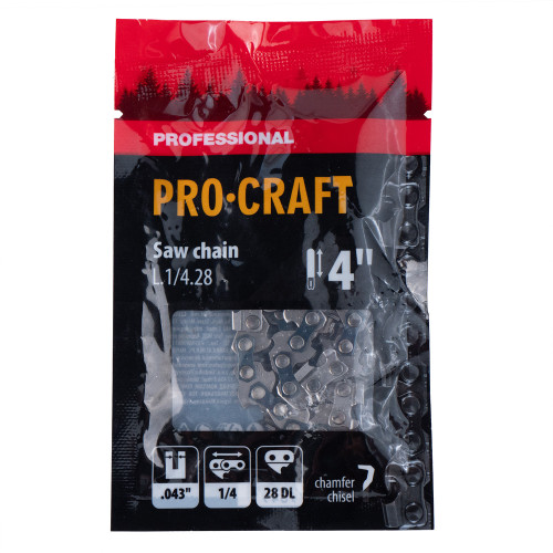 Ланцюг для ланцюгової пилки Procraft L.1/4.28 Universal 1/4" шаг 28 зв.