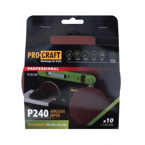 Круг шліфувальний самозачепний Procraft K150.240 UNIVERSAL (набір 10 шт.)