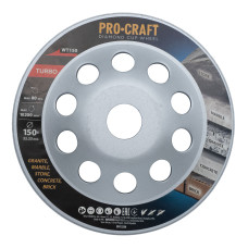 Шліфувальна алмазна чашка Procraft WT150 150мм 22.23