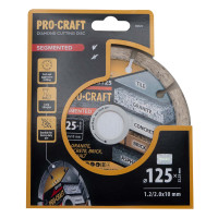 Алмазний диск Procraft DS125 125мм 22,23мм 2.0 мм