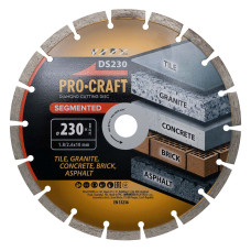 Алмазний диск Procraft DS230 230мм 22,23мм 2.6 мм